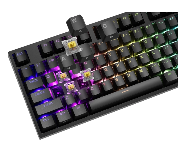 Genesis Thor 404 US RGB Gateron Yellow Pro Czarny