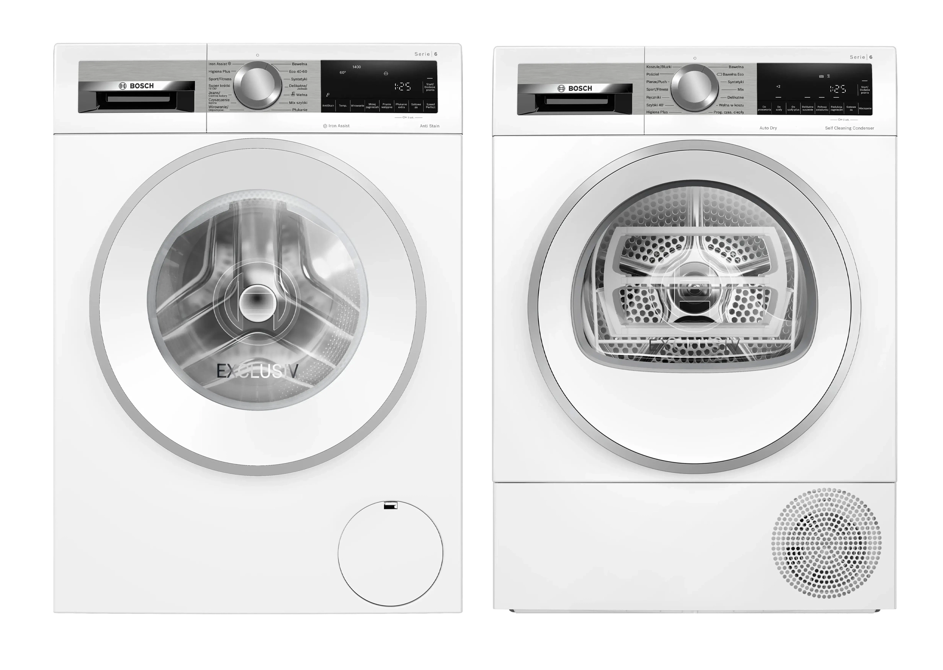 Zestaw Bosch pralka Serie 6 WGG244ZEPL 9kg 1400obr/min + suszarka Serie 6 WQG245DEPL 61,3cm 9kg