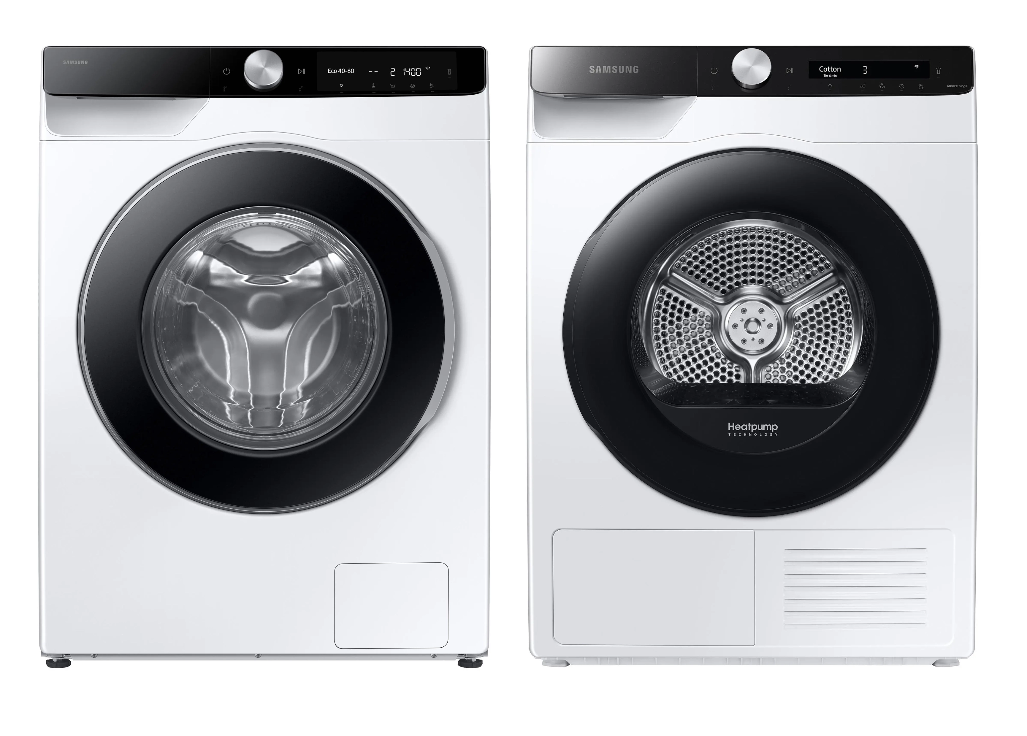 Zestaw Samsung pralka WW11DG6B85LKU4 11kg 1400obr/min + suszarka DV90T5240AE Optimal Dry AI Control 60cm 9kg