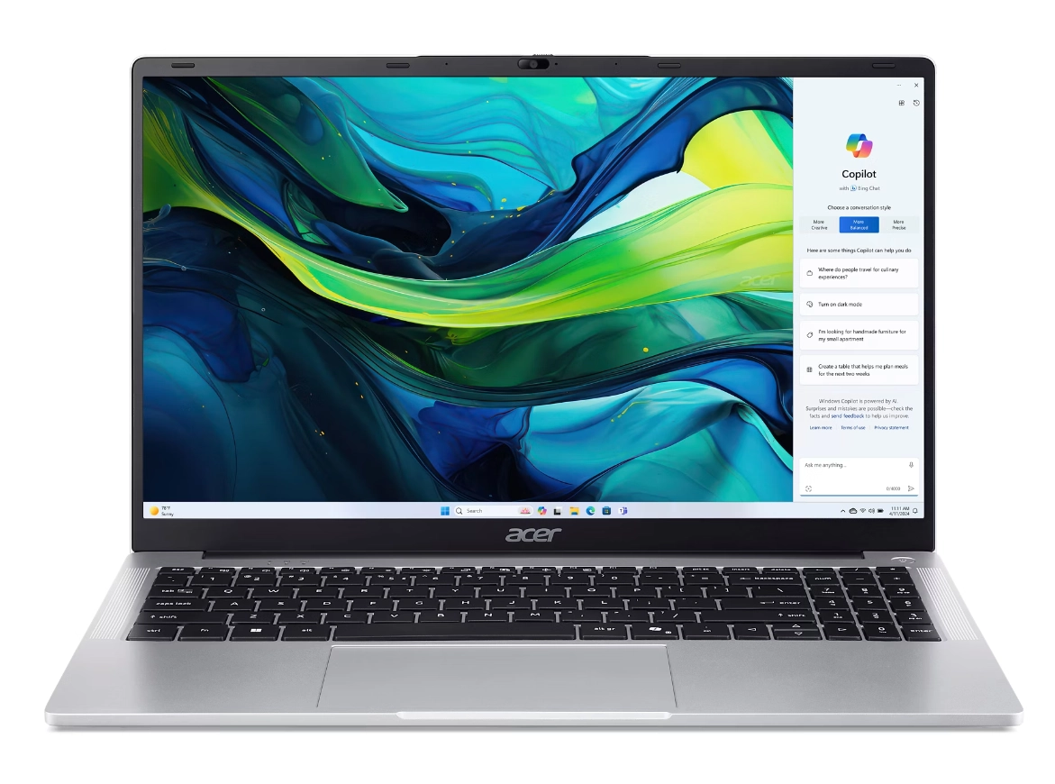 Laptop Acer Aspire AL15-32P 15,6" Celeron N4500 8GB RAM 256GB Dysk SSD Srebrny