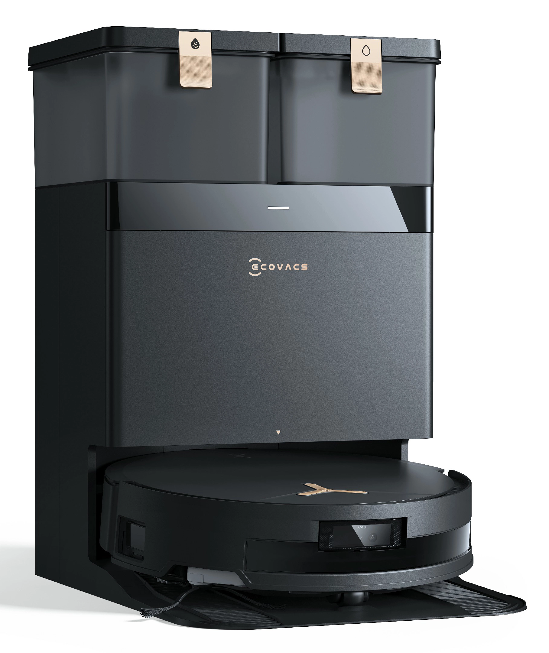 Robot sprzątający Ecovacs Deebot T50 Max Pro Omni Funkcja mopowania Stacja oczyszczająca Tworzenie mapy pomieszczenia 63dB Czarny