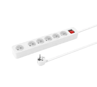 Przedłużacz Reinston EPRZ026 6 gniazd 5m Biały