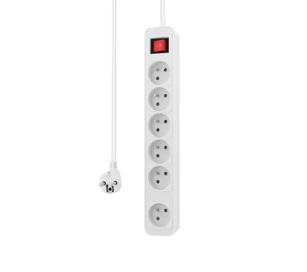 Reinston EPRZ026 6 gniazd 5m Biały