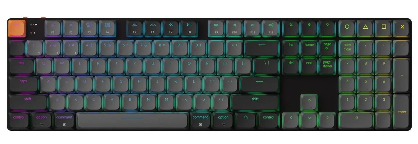 Klawiatura mechaniczna Keychron K5 QMK Version 2 RGB Red Switch Szary