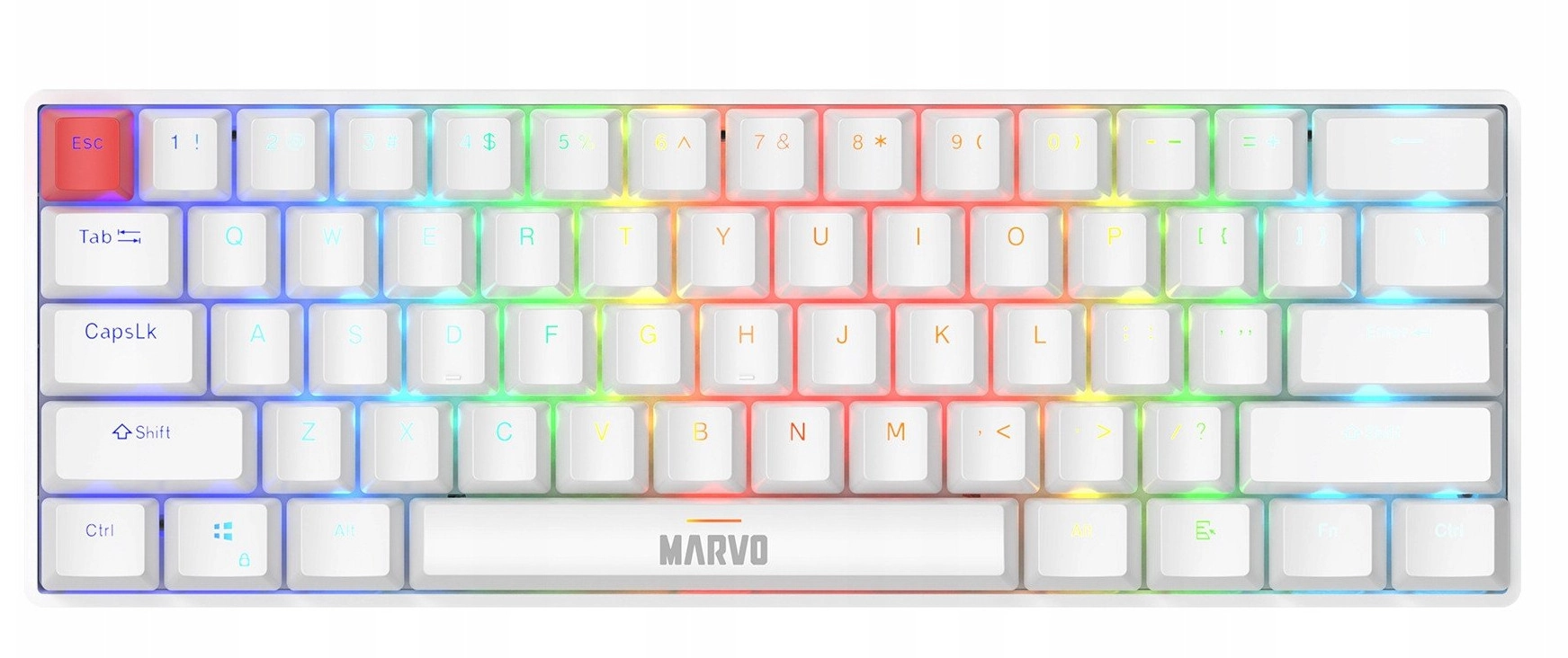 Klawiatura mechaniczna Marvo Saber 61 Biały