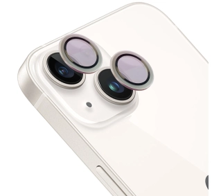 Bizon na aparat z aplikatorem Snap Lens do iPhone 14/14 Plus srebrna ramka