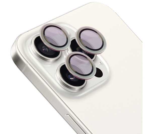 Bizon na aparat z aplikatorem Snap Lens do iPhone 15 Pro/15 Pro Max srebrna ramka