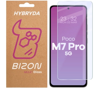 Szkło hybrydowe Bizon Elastyczne Mule do Xiaomi Poco M7 Pro 5G
