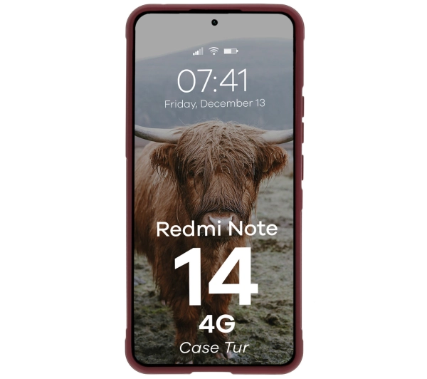 Bizon Tur do Xiaomi Redmi Note 14 4G Burgundowy