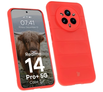 Etui Bizon Tur do Realme 14 Pro Plus 5G Czerwony