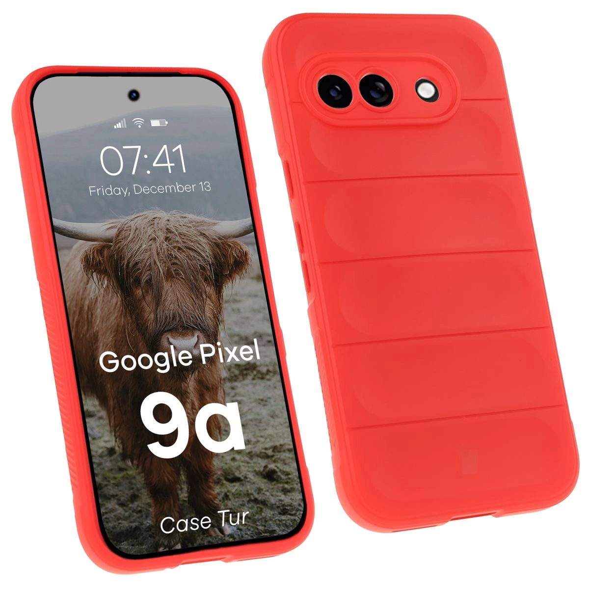 Etui Bizon Tur do Google Pixel 9a Czerwony