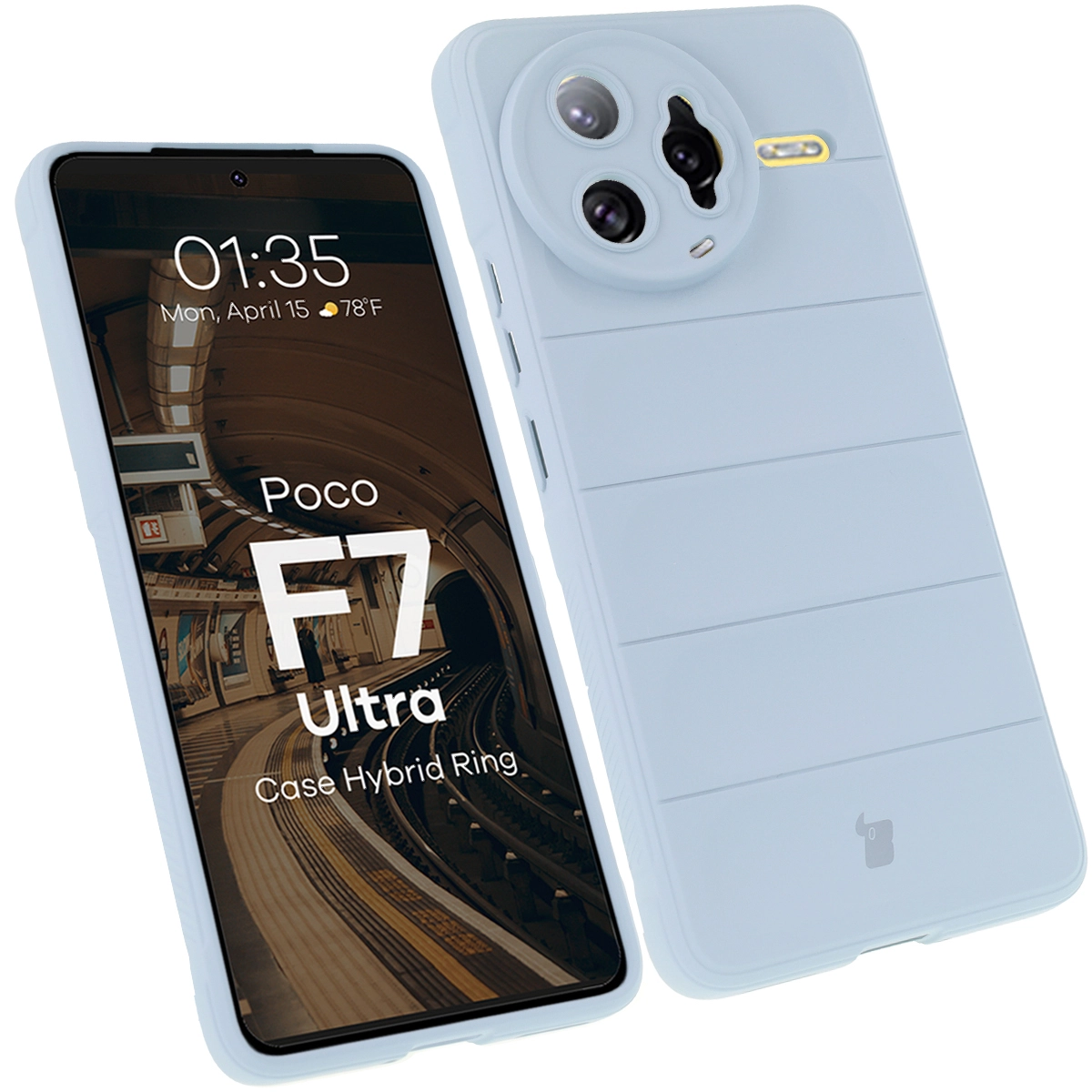 Etui Bizon Tur do Xiaomi Poco F7 Ultra Jasnoniebieski