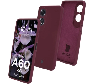 Bizon Silikonowe Soft do Oppo A60 4G Ciemnofioletowy
