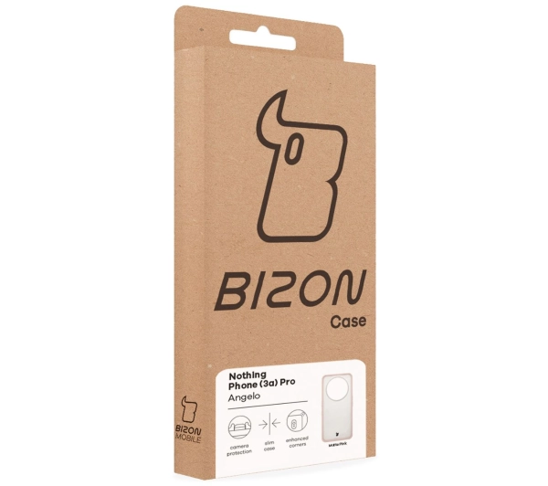 Bizon Angelo do Nothing Phone 3a Pro Półprzezroczysty z różową ramką