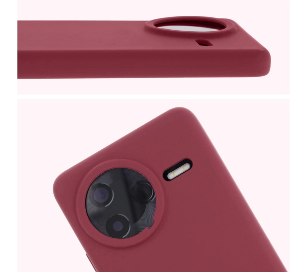 Bizon Silikonowe Soft do Poco F7 Pro Śliwkowy