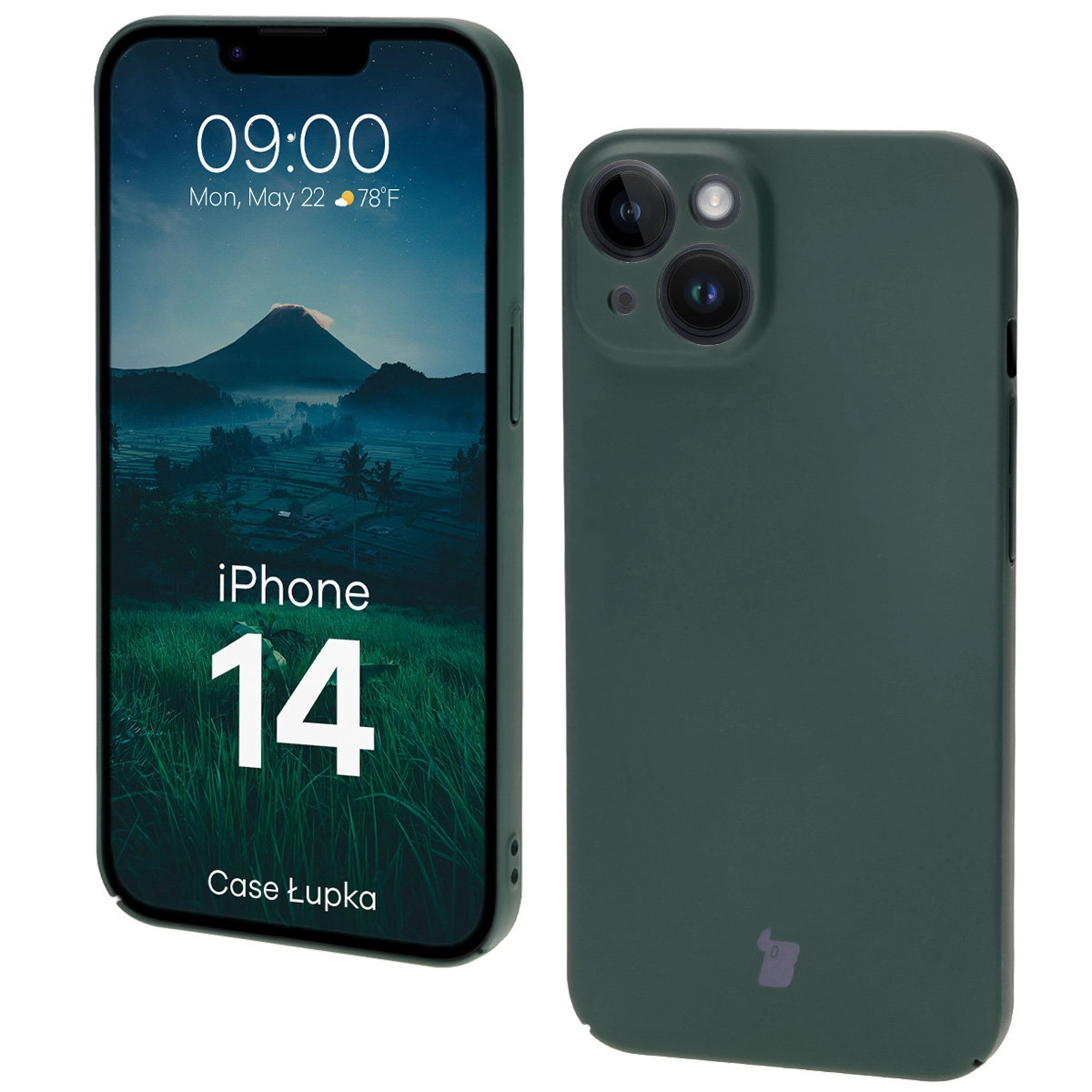 Etui Bizon Łupka do iPhone 14 Zielony