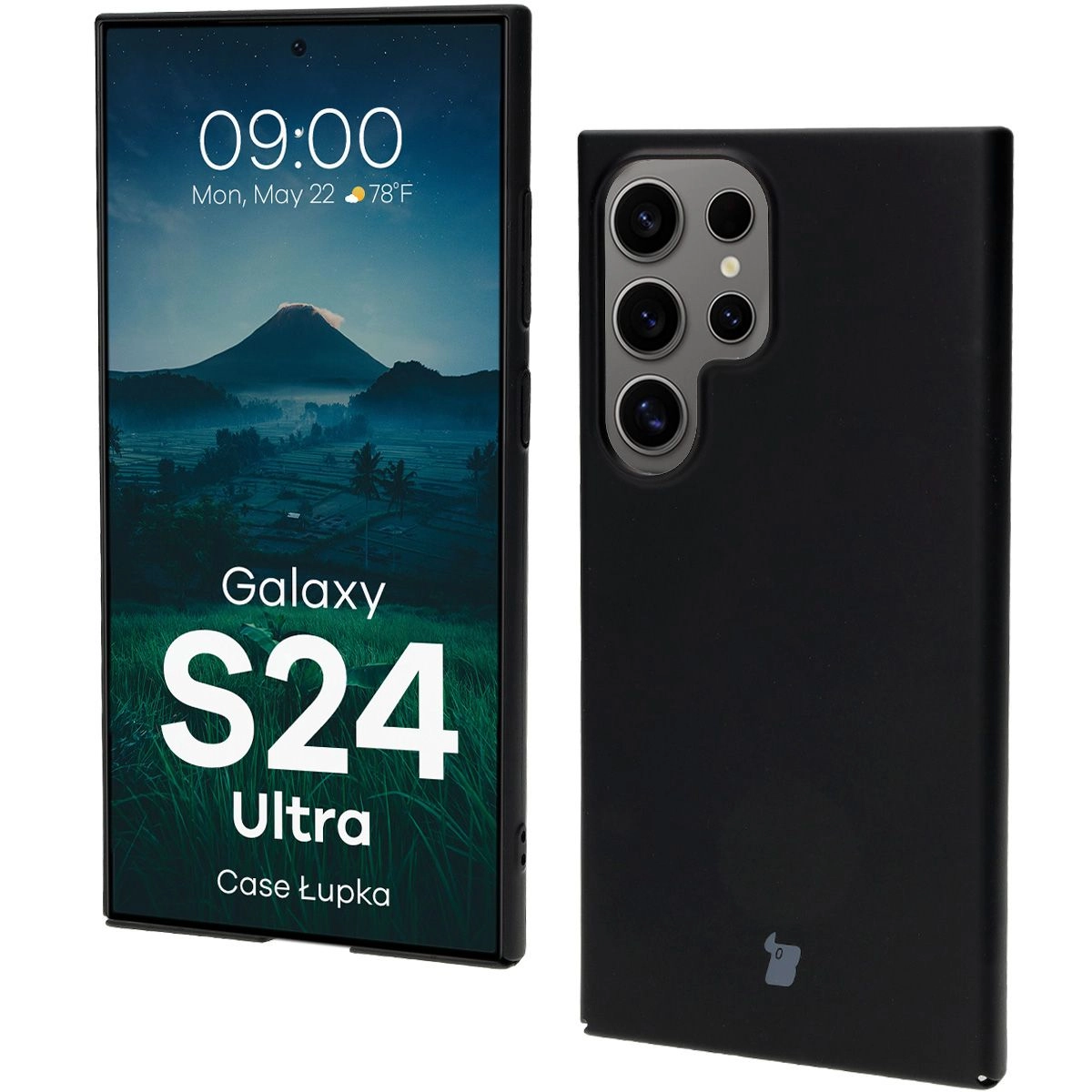 Etui Bizon Łupka Samsung Galaxy S24 Ultra Czarny