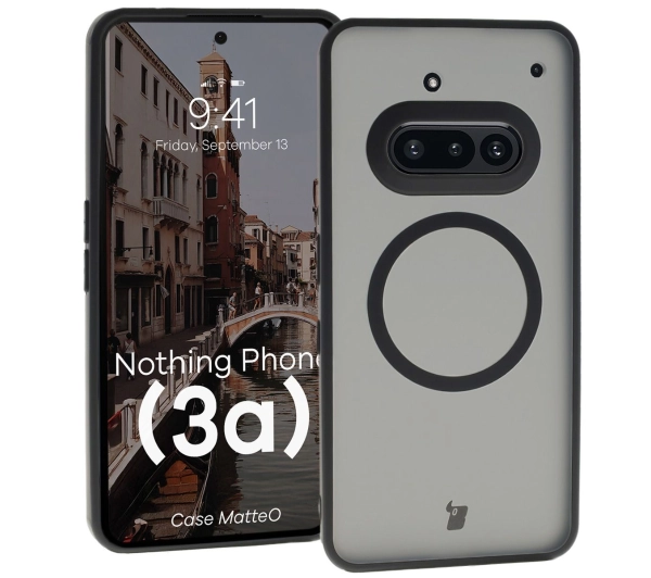 Bizon MatteO z MagSafe do Nothing Phone 3a Przydymione-czarny