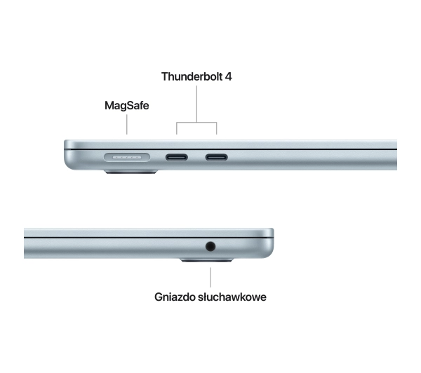 Apple MacBook Air 2025 13,6" M4 16GB RAM 256GB Dysk macOS Błękitny 70W Funkcje AI - Kup na Raty - RRSO 0%