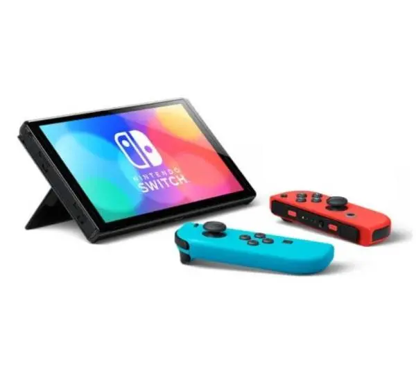 Nintendo Switch OLED Czerwono-niebieski + Pokemon Shield - Kup na Raty - RRSO 0%