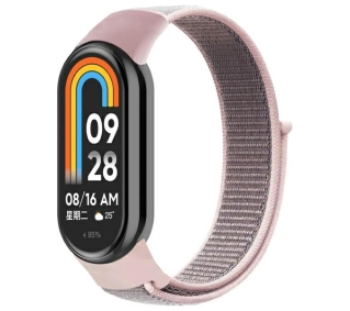 Beline do Mi Band 9/8 NylonLoop Różowy