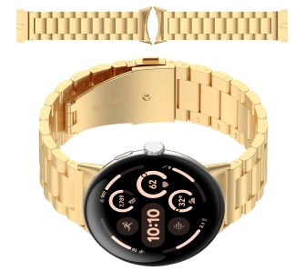 Bransoleta Bizon ze stali nierdzewnej Aura do Google Pixel Watch 3/2/1 41mm Złoty