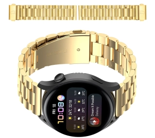 Bizon ze stali nierdzewnej do smartwatcha Aura QuickRelease 20 mm złoty
