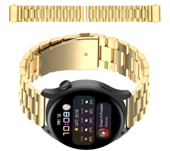 Bransoleta Bizon ze stali nierdzewnej do smartwatcha Aura QuickRelease 20 mm złoty