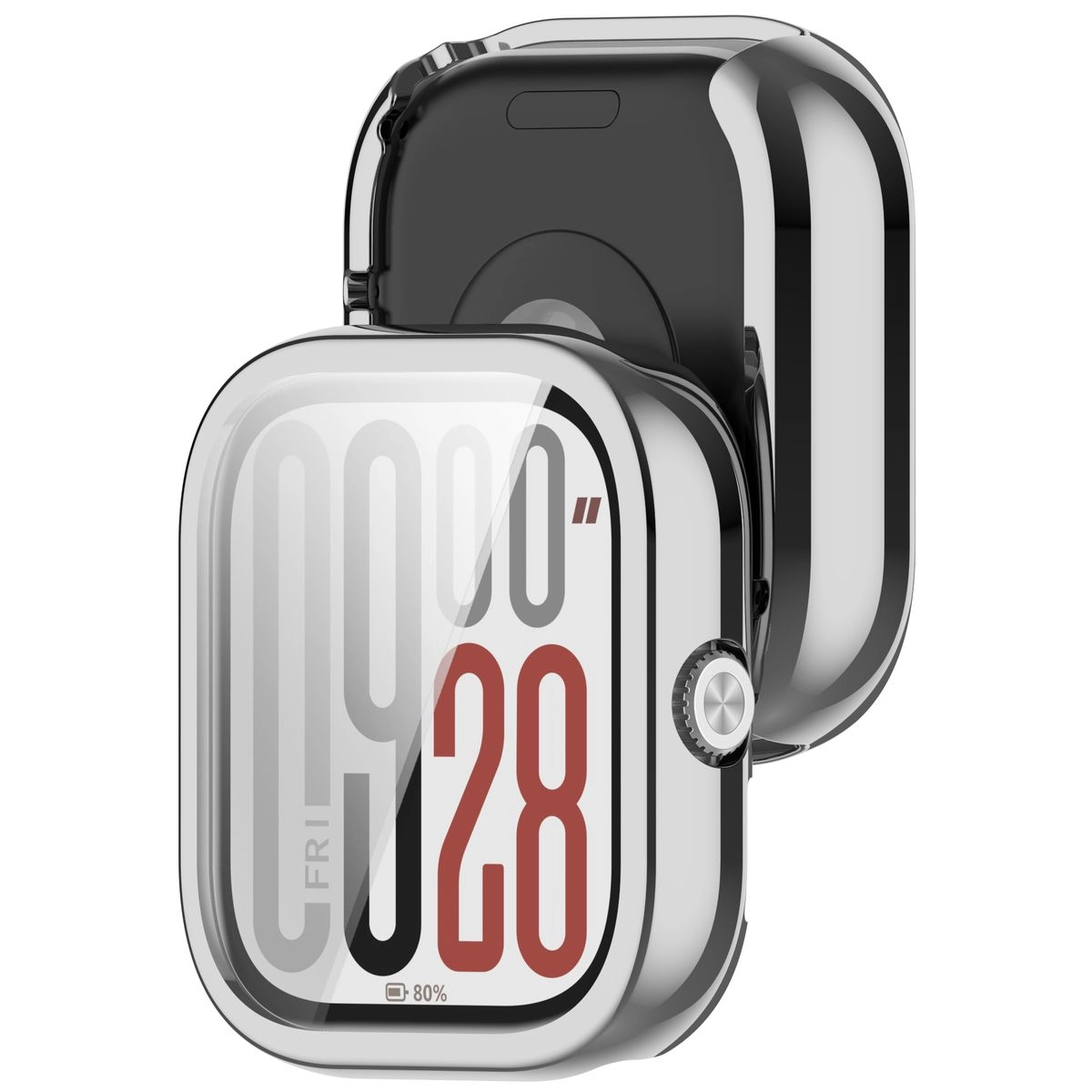 Nakładka na tarczę Bizon Felipe do Xiaomi Redmi Watch 5 srebrny