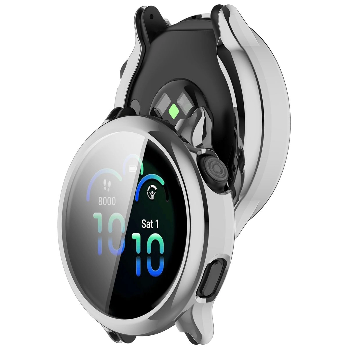 Nakładka na tarczę Bizon Felipe do Garmin Vivoactive 6 srebrny