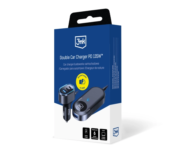 3mk Double Car Charger PD 135W