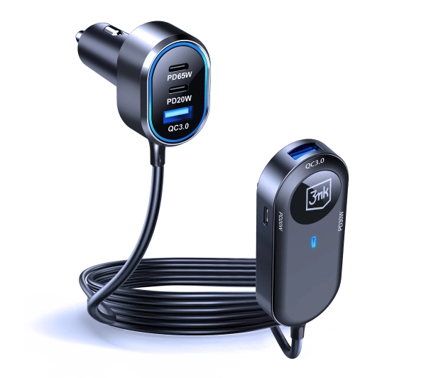 3mk Double Car Charger PD 135W