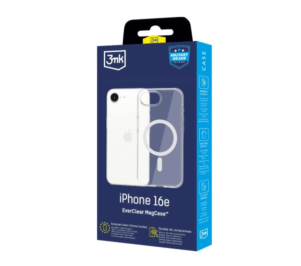 3mk EverClear MagCase do iPhone 16e Przezroczysty