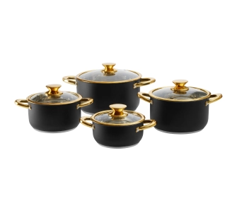 Zestaw garnków Ambition Royal Steel Indukcja Stal nierdzewna 8 elementów