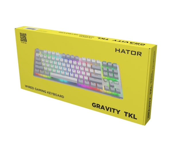 Hator Gravity TKL RGB Aurum Orange Linear Biały