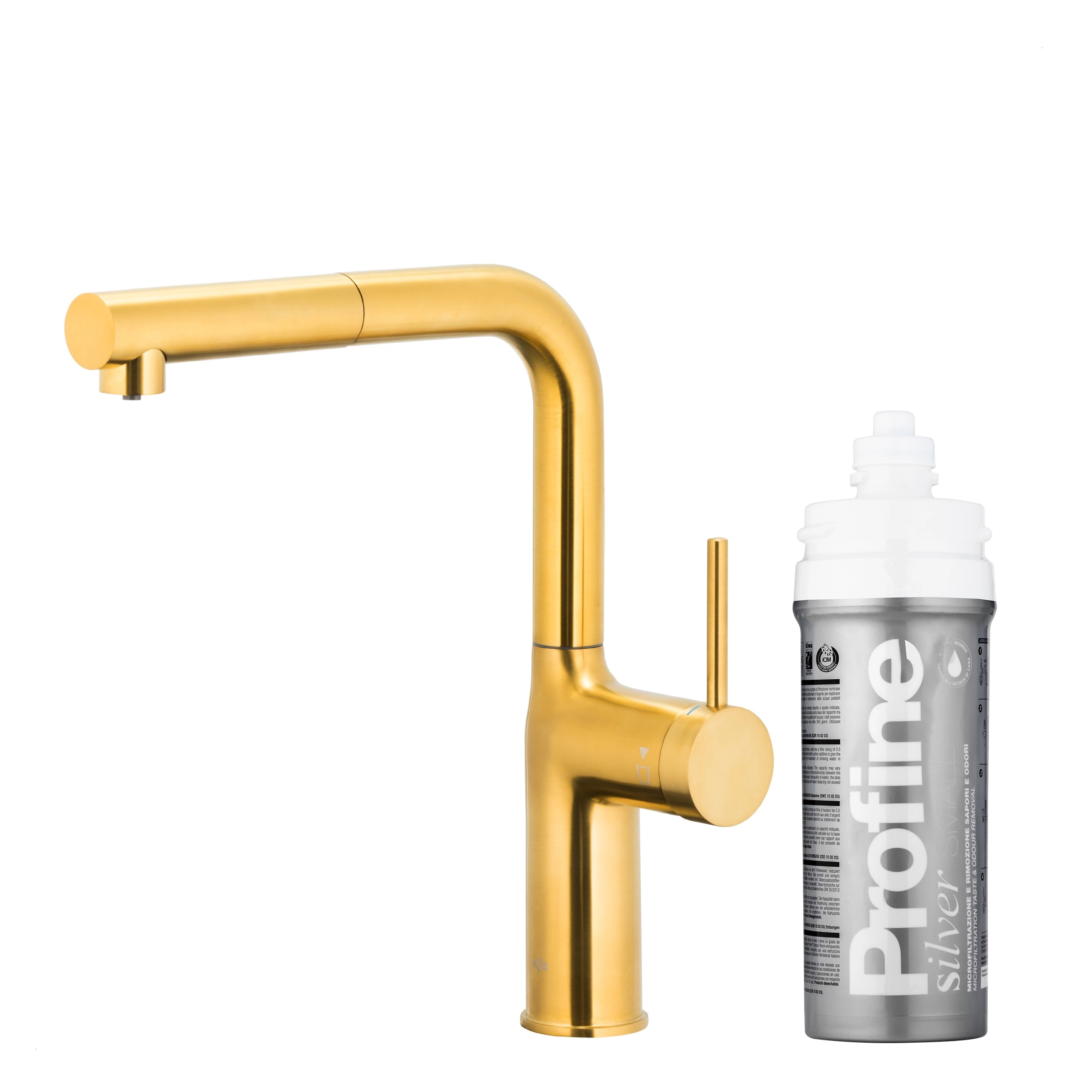 Bateria KFA Armatura Duero Pure Move 6623-424-31 Złoty mat Stal szlachetna