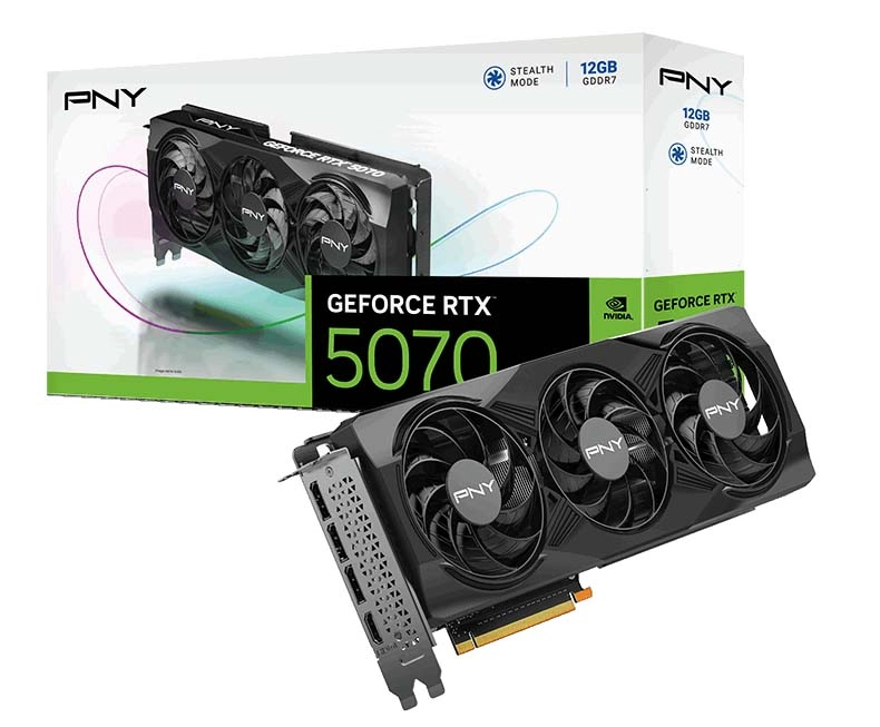 Karta graficzna PNY GeForce RTX 5070 Triple Fan 12GB GDDR7 192bit DLSS 4