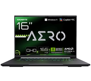 Gigabyte AERO X16 16" 165Hz Ryzen AI 7 350 16GB RAM 1TB Dysk SSD RTX5050 DLSS4 Win11 Szary Funkcje AI - Kup na Raty - RRSO 0%