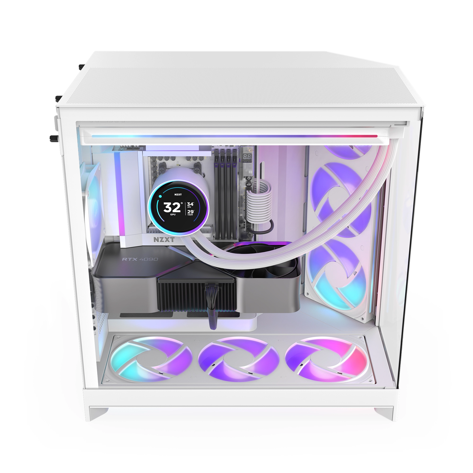 Obudowa NZXT H9 Flow RGB 2025 Biały - Opinie, Cena - RTV