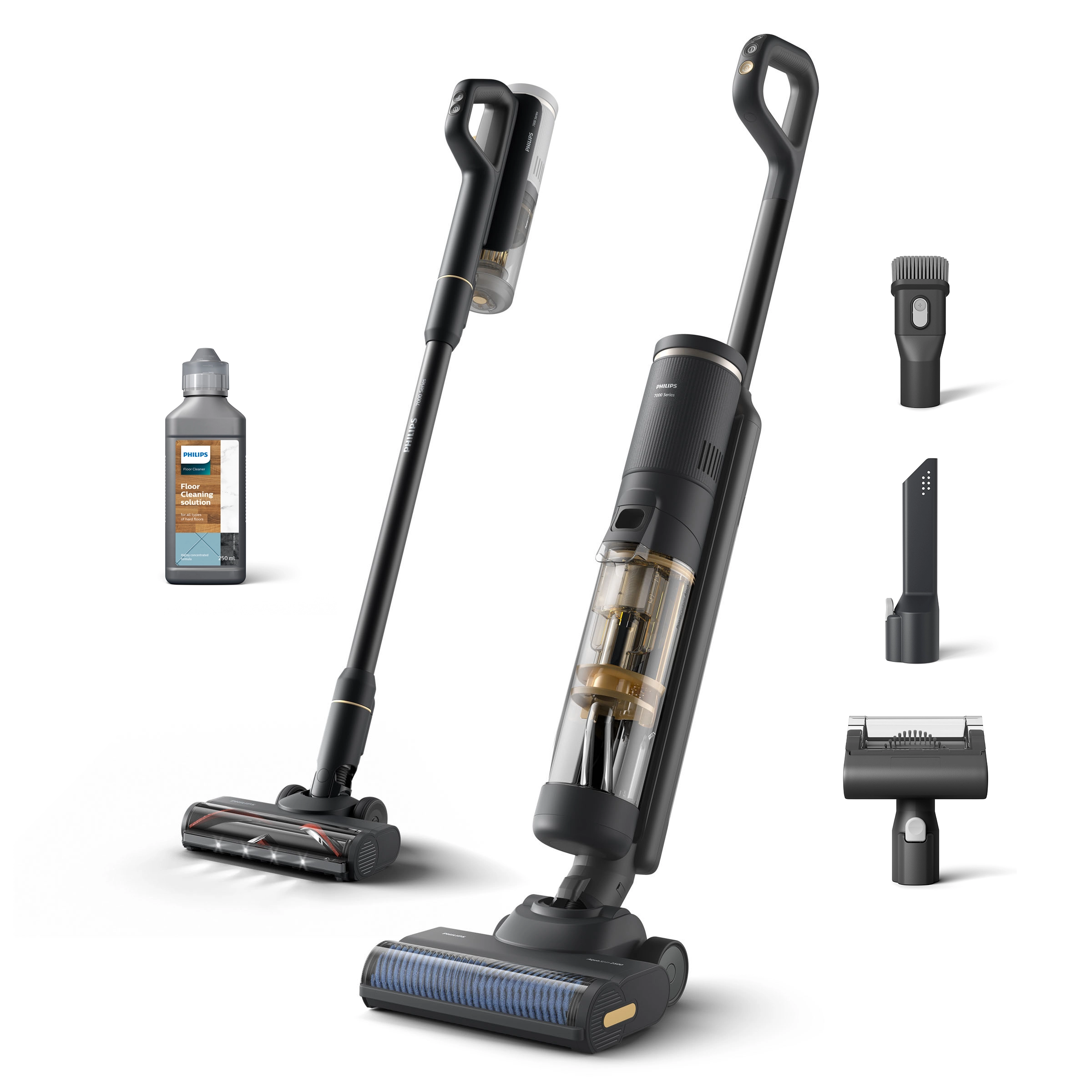 Odkurzacz bezprzewodowy Philips AquaTrio XW7264/11 60min Funkcja mycia Wymienny akumulator Mini elektroszczotka