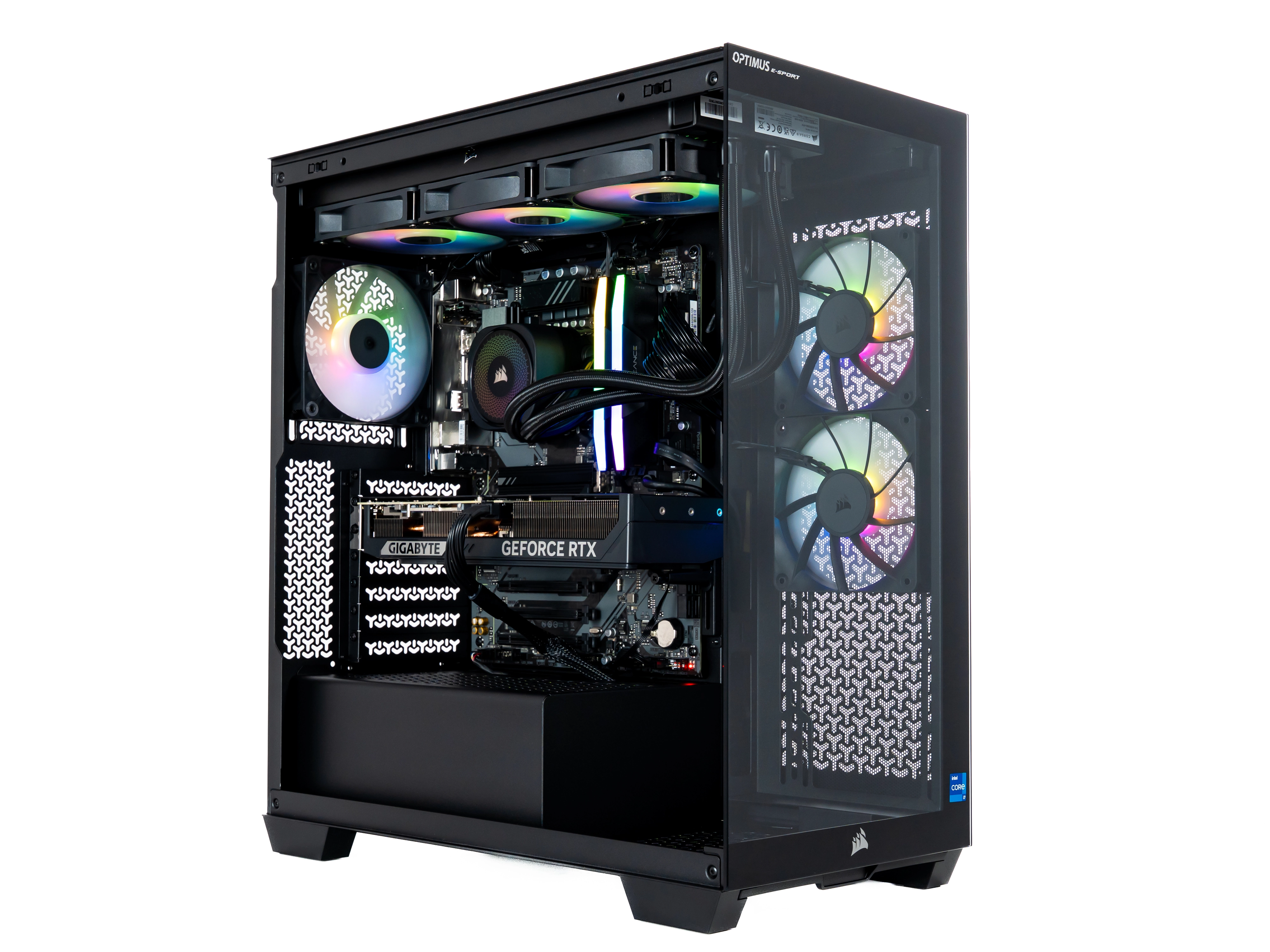 Komputer gamingowy Optimus E-Sport GB760T-CR17 i7-14700F 32GB RAM 2TB Dysk SSD RTX5070 Win11