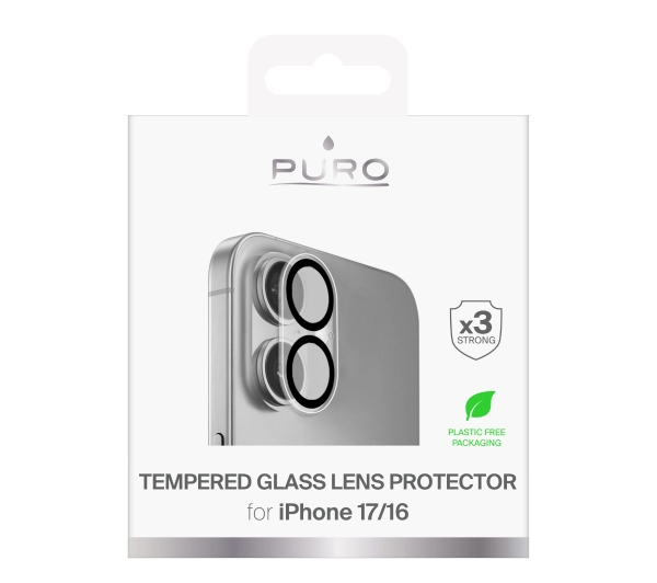Puro Tempered Glass Lens Protector do iPhone 17 / 16