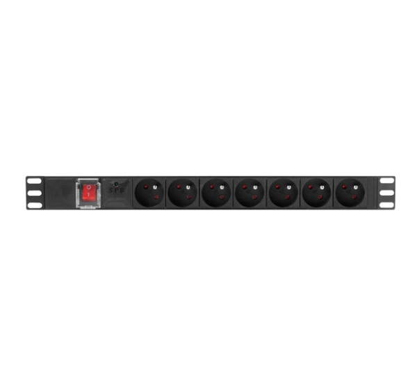Lanberg RACK PDU 1U 10A 7x230V 2m Czarny