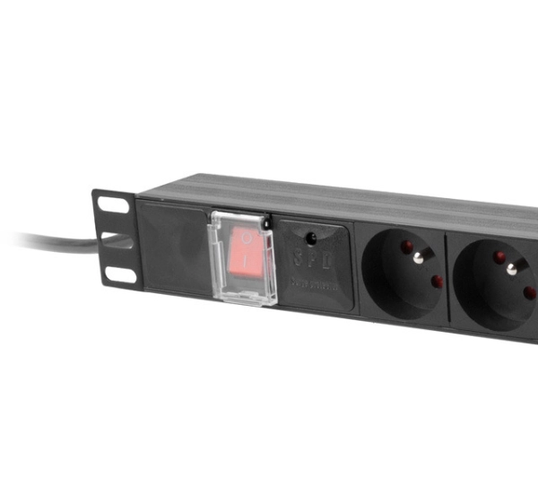 Lanberg RACK PDU 1U 10A 7x230V 2m Czarny