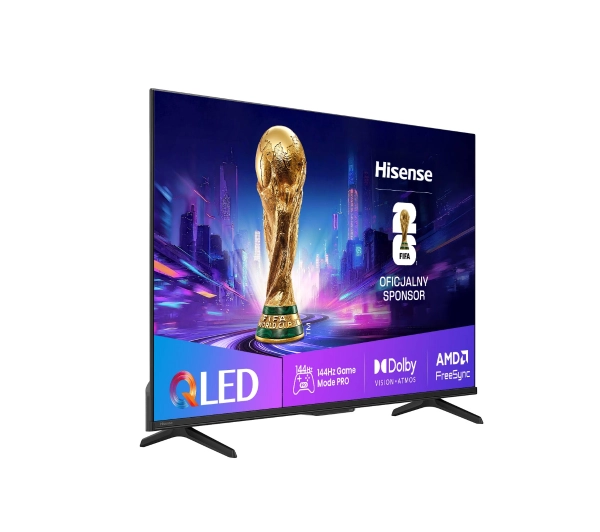 Hisense 50E7Q PRO 50" QLED 4K 144Hz Smart TV Funkcje AI Dolby Vision Dolby Atmos HDMI 2.1 - Kup na Raty - RRSO 0%