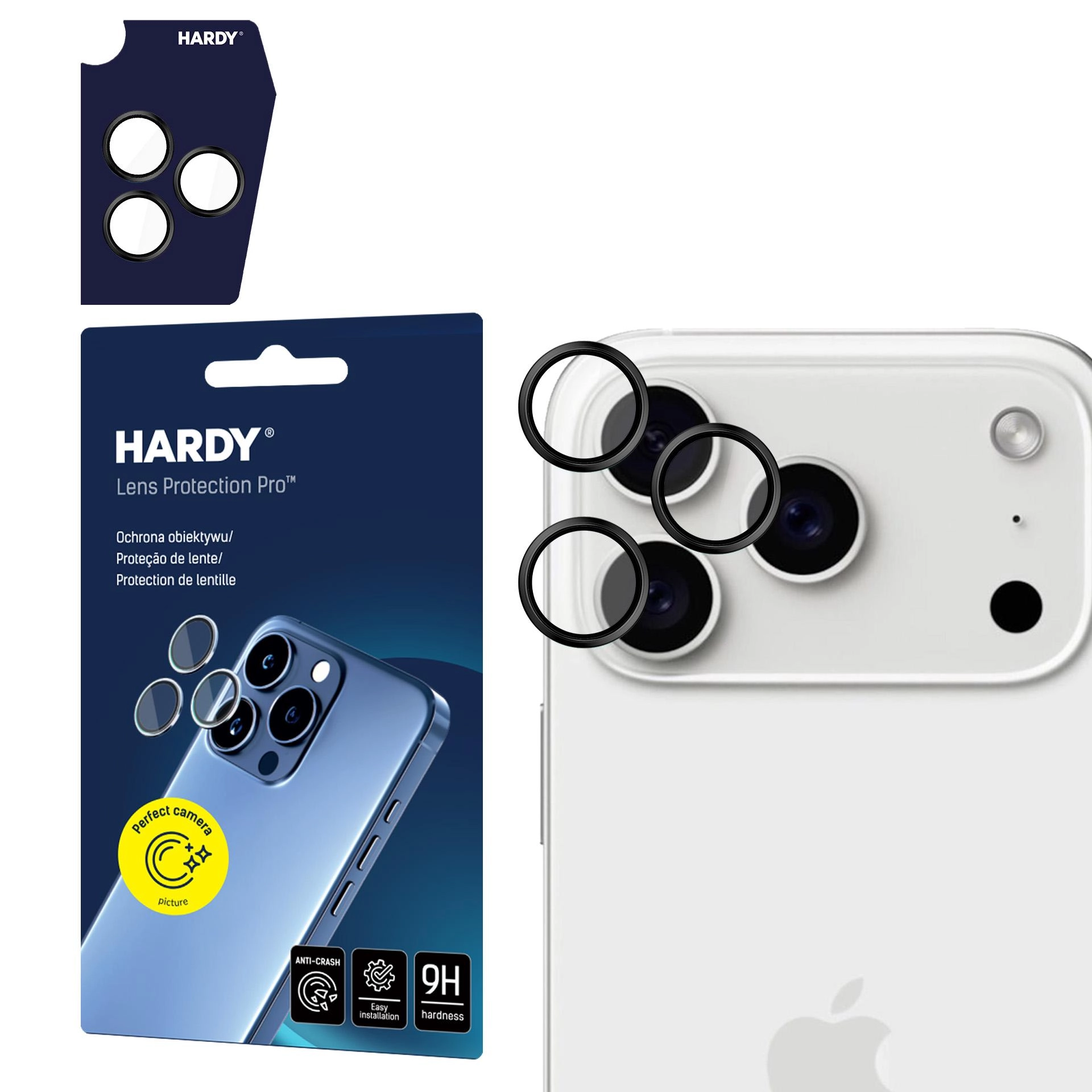 Szkło hartowane 3mk HARDY Lens Protection Pro do Apple iPhone 17 Pro /  iPhone 17 Pro Max