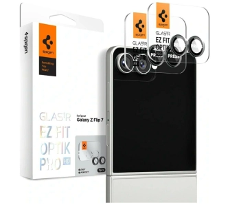 Szkło hartowane Spigen Optik Pro HD Glas.TR EZ FIT 2szt do Galaxy Z Flip7 Czarny