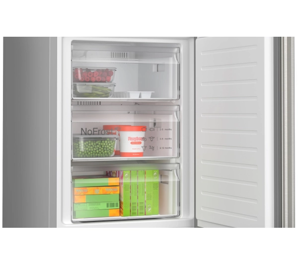 Bosch Serie 6 KGN394ICF Pełny No Frost 203cm Szuflada z kontrolą wilgotności Stal szczotkowana - Kup na Raty - RRSO 0%