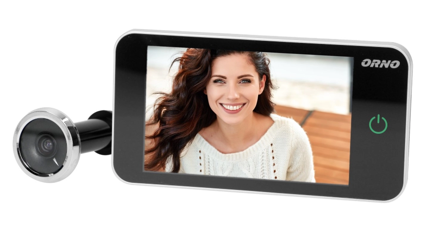 Wizjer z kamerą Orno OR-WIZ-1107 4" Czarno-srebrny