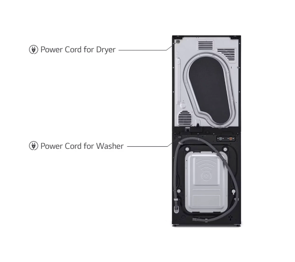 LG WashTower WT1210EGF 66cm 12kg/10kg Zdalne sterowanie - Kup na Raty - RRSO 0%